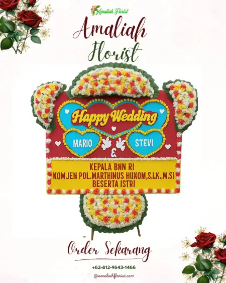 Papan Bunga Pernikahan Debai